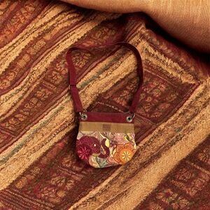 Karma Multicolor Crossbody Bag with Floral Accents